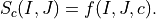 S_c(I,J) = f(I,J,c).