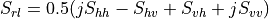 S_{rl} = 0.5(j S_{hh}-S_{hv}+ S_{vh}+j S_{vv})